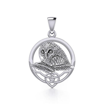 Celtic Owl Silver Pendant TPD5718 - Jewelry